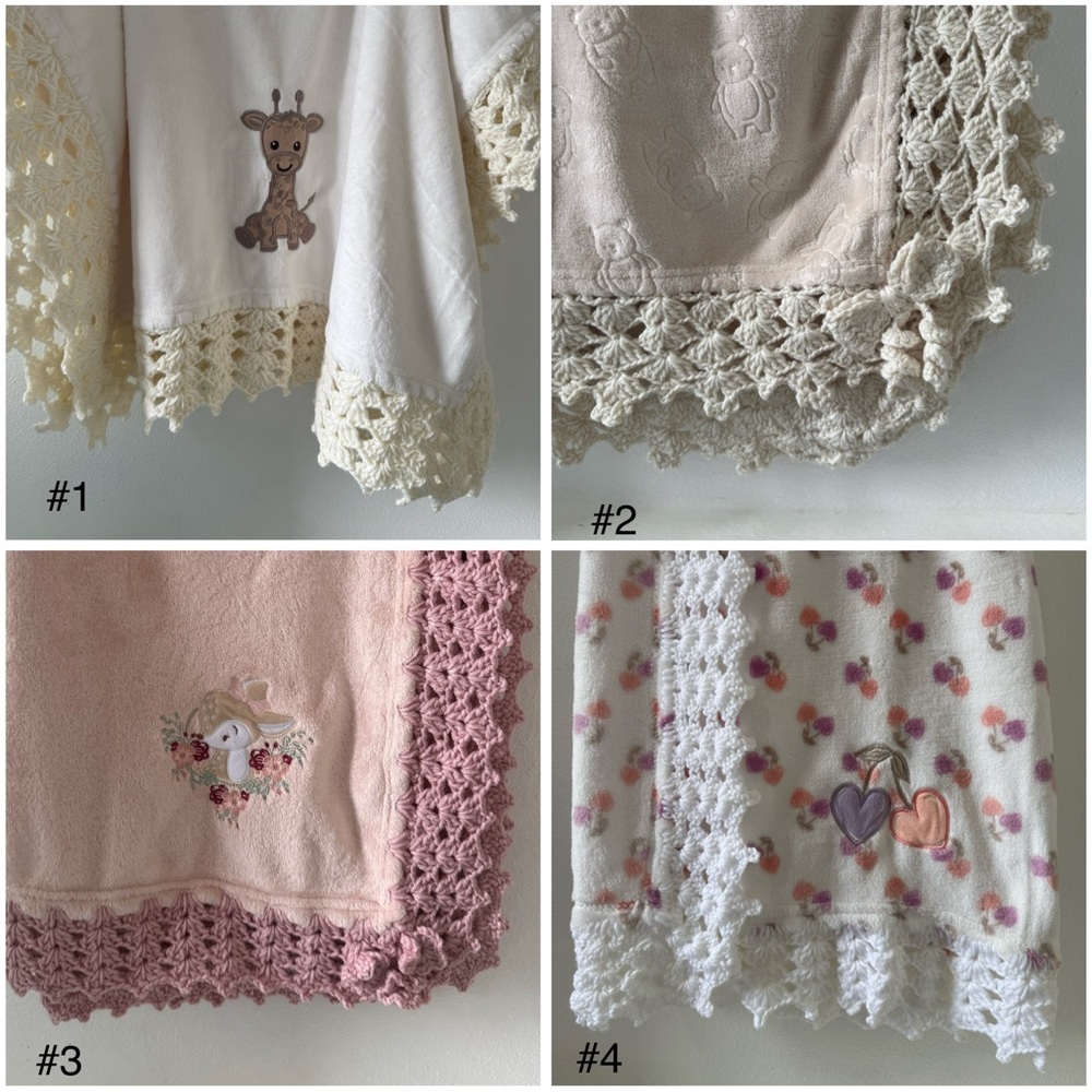 Hand Crochet Baby Blankets-New